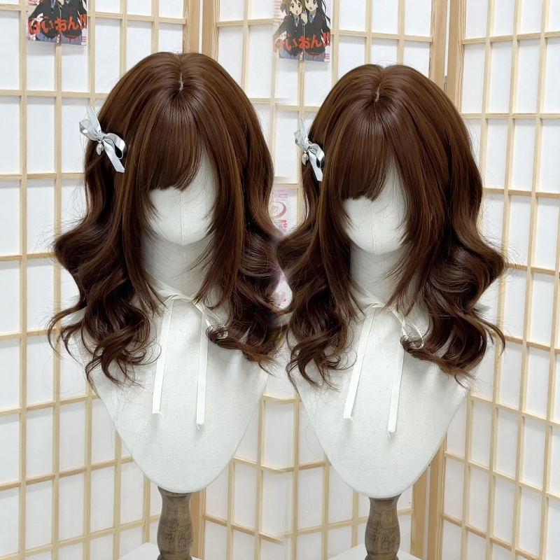 全头套日系齐刘海古早感锁骨卷发