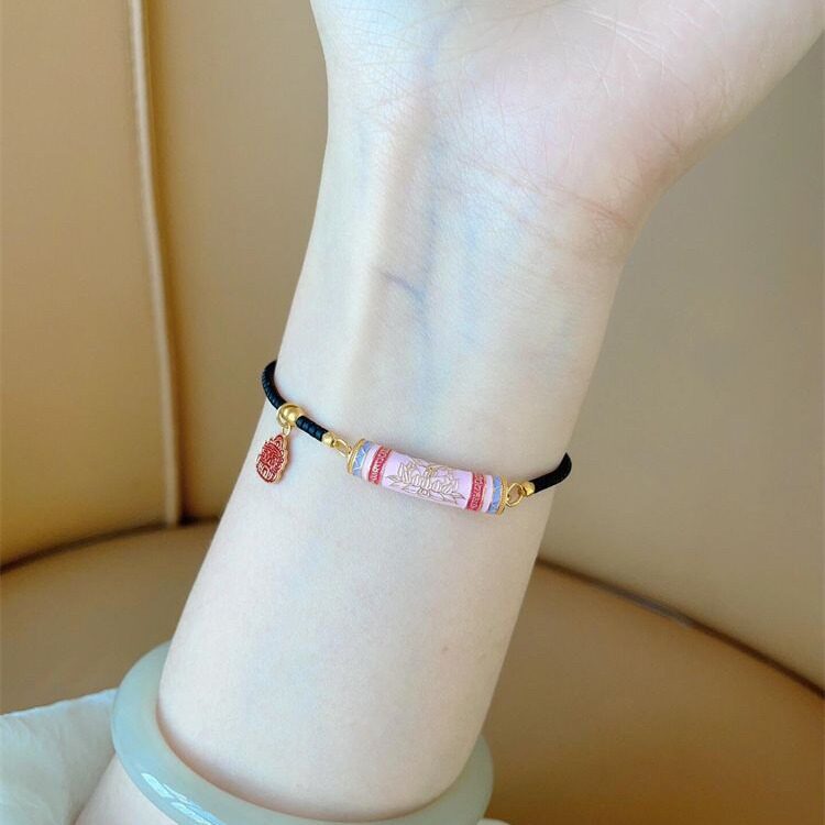 日系Cherry Kitty藏式扎基拉姆桶珠手绳女款复古轻奢高级感手串