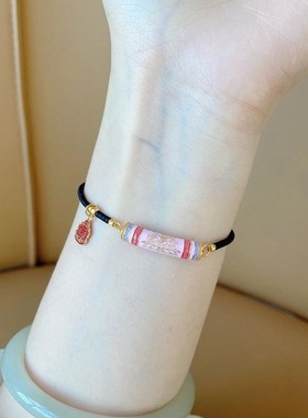 日系Cherry Kitty藏式扎基拉姆桶珠手绳女款复古轻奢高级感手串