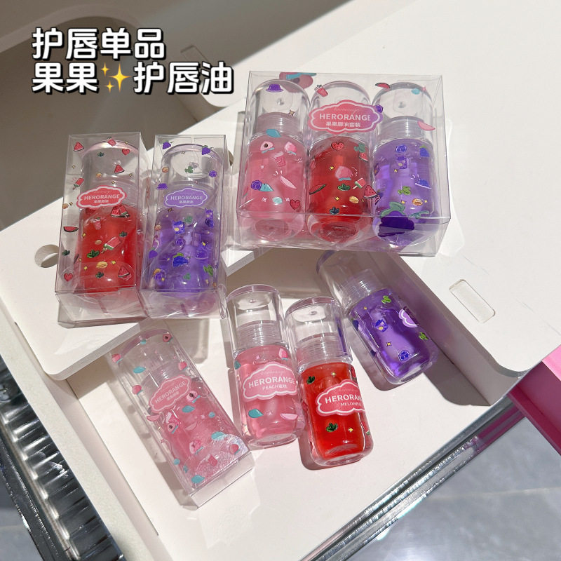 新款推荐~果果唇油水果滋润保湿护唇蜜口红打底叠涂水光嘟嘟唇蜜