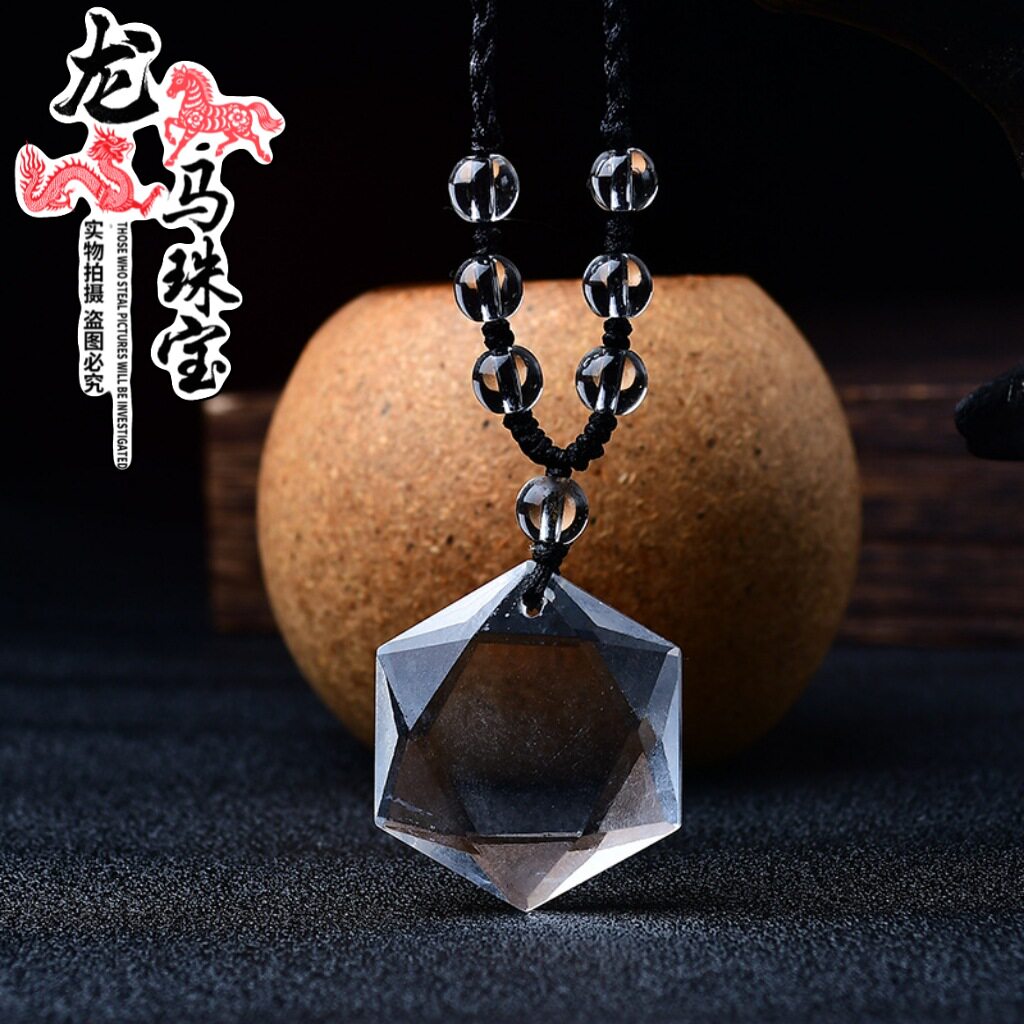新款推荐龙马珠宝六芒星吊坠玻璃六芒星高级感吊坠玻璃制品工艺品