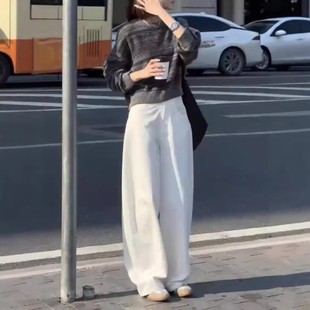 上衣高腰阔腿裤 日本cherry 复古灰色圆领长袖 新款 女 kitty秋季