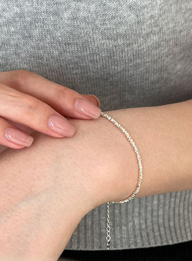 日系cherry kittys925银碎银子手链女简约ins款式时髦手环b6405