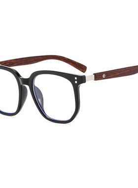 日本cherry kitty仿木多边形眼镜框眼镜男黑框镜架女潮可配防