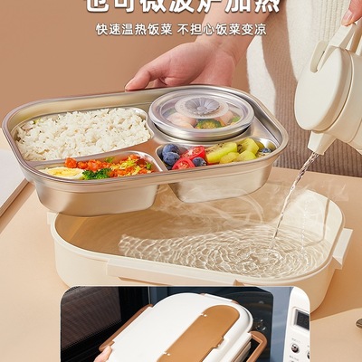 不锈钢饭盒学生小学生儿童保温餐盒上班族可微波炉加热便当盒家具