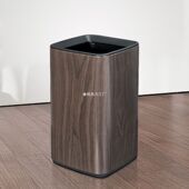 商用酒店客房加厚方形双层栈轻奢卧室家用高档木纹客厅垃圾桶中式