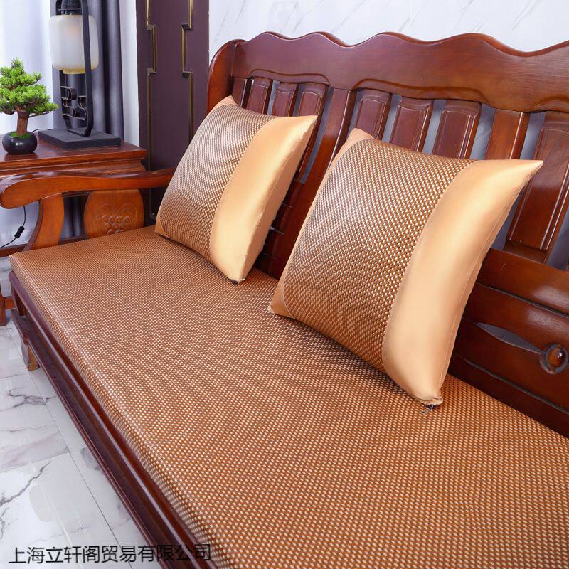 夏季实木沙发垫冰藤凉席海绵坐垫中式夏天红木质沙发藤席垫子防滑