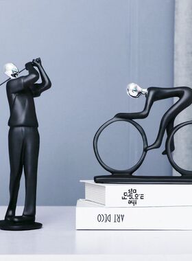创意运动人物摆件轻奢客厅家居摆设书架酒柜装饰艺术模型
