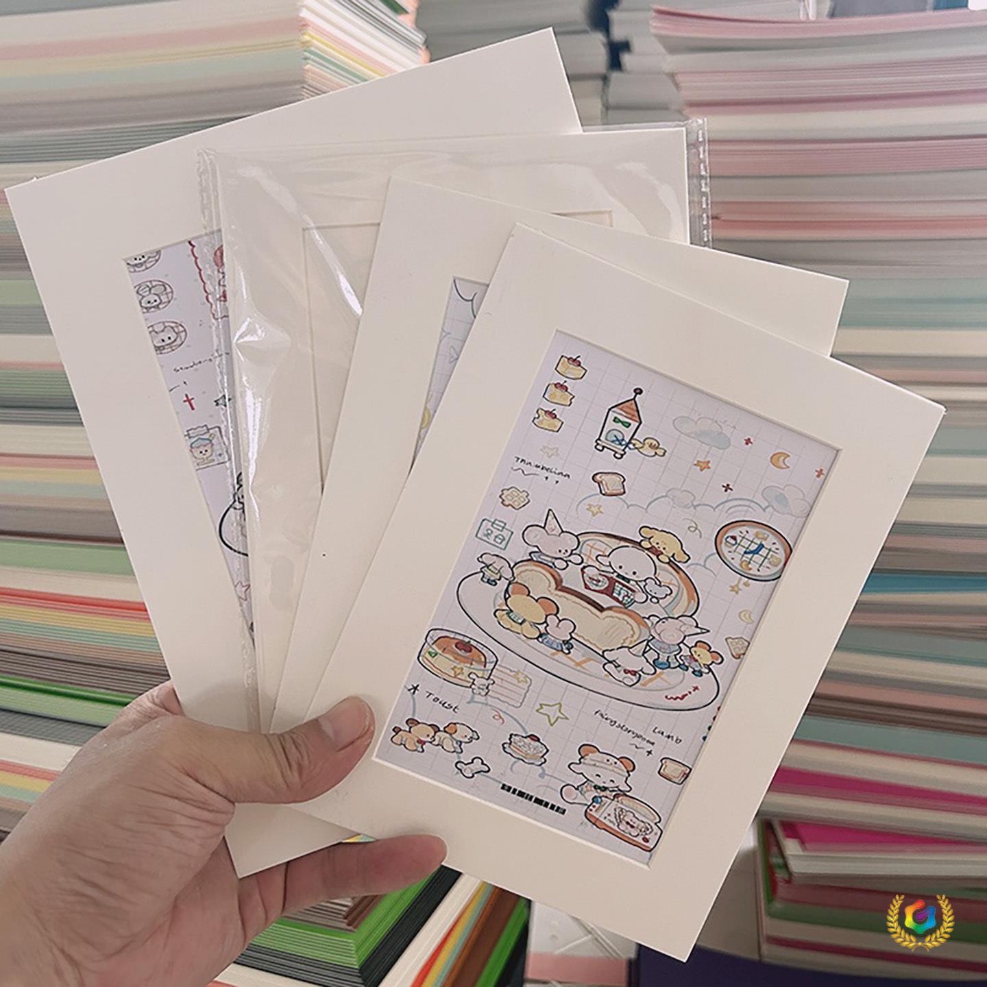 ?10个装a3a4长方形简易卡纸相框儿童素描水彩画8k装裱卡纸画框批