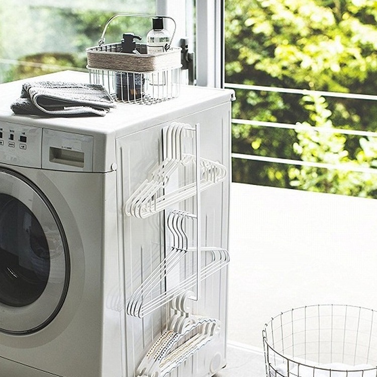 衣架收纳洗衣机侧挂壁架磁性浴室衣服挂整理收纳架洗衣机收纳雯沃