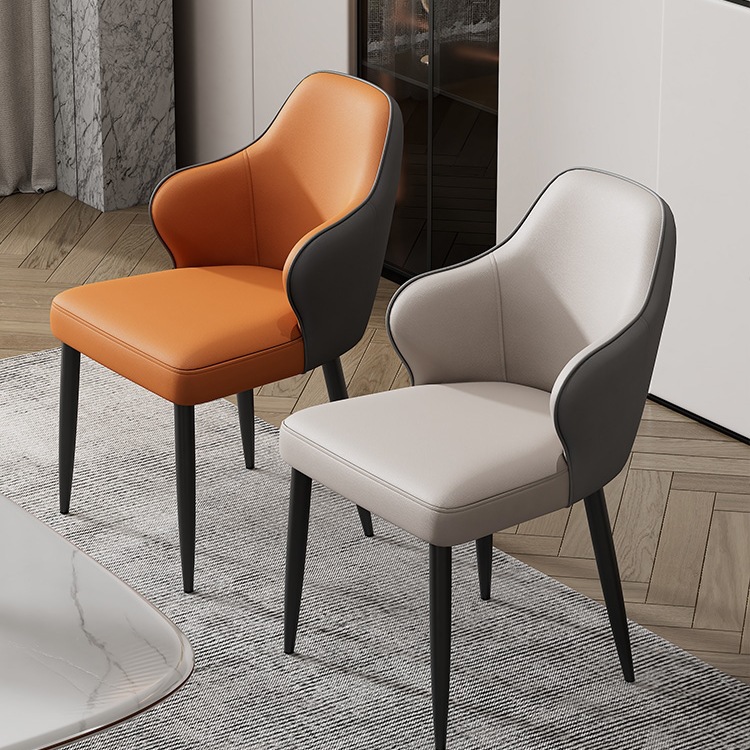 意式餐椅简约轻奢感家用椅酒店餐桌茶桌洽谈2025靠背椅主人B&