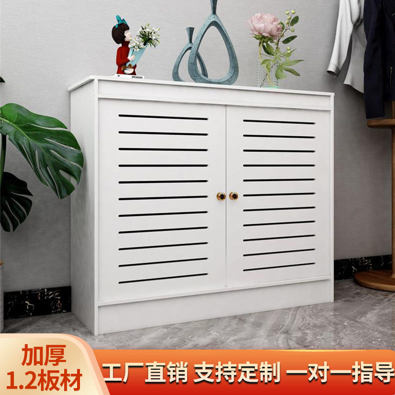 地暖分水器遮挡柜装饰防水遮挡罩暖气片遮丑管道挡板置物架定 制