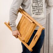 楠竹可折叠小板凳带靠背折叠椅子便携式 马扎户外钓鱼凳子矮凳家用