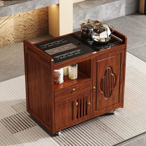 移动茶台小茶桌家用新中式功夫茶具套装烧水壶一体茶水柜茶车茶几