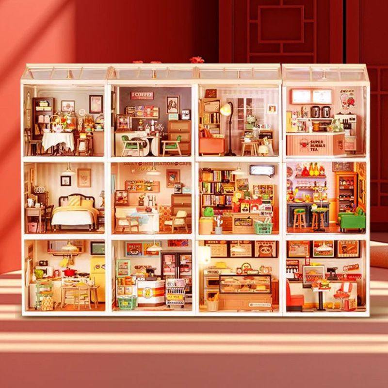 超级商店世界diy积木玩具立体拼装模型食玩儿童礼物小屋,玩具/童车/益智/积木/模型,建筑/DIY小屋/拼装模型,淘宝优惠券,粉丝福利购,淘宝优惠卷