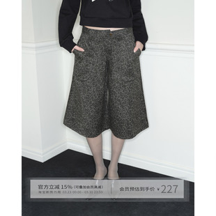 小个子低腰休闲宽松阔腿中裤 女夏季 复古豹纹五分短裤 出逃赤岗西