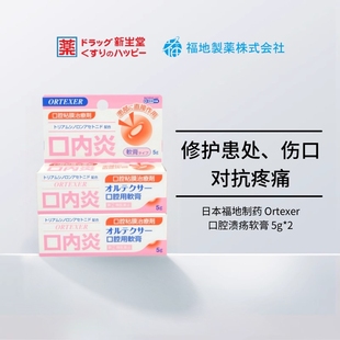 【日本直邮】福地制药口腔溃疡软膏Ortexer口内炎口疮上火5g*2