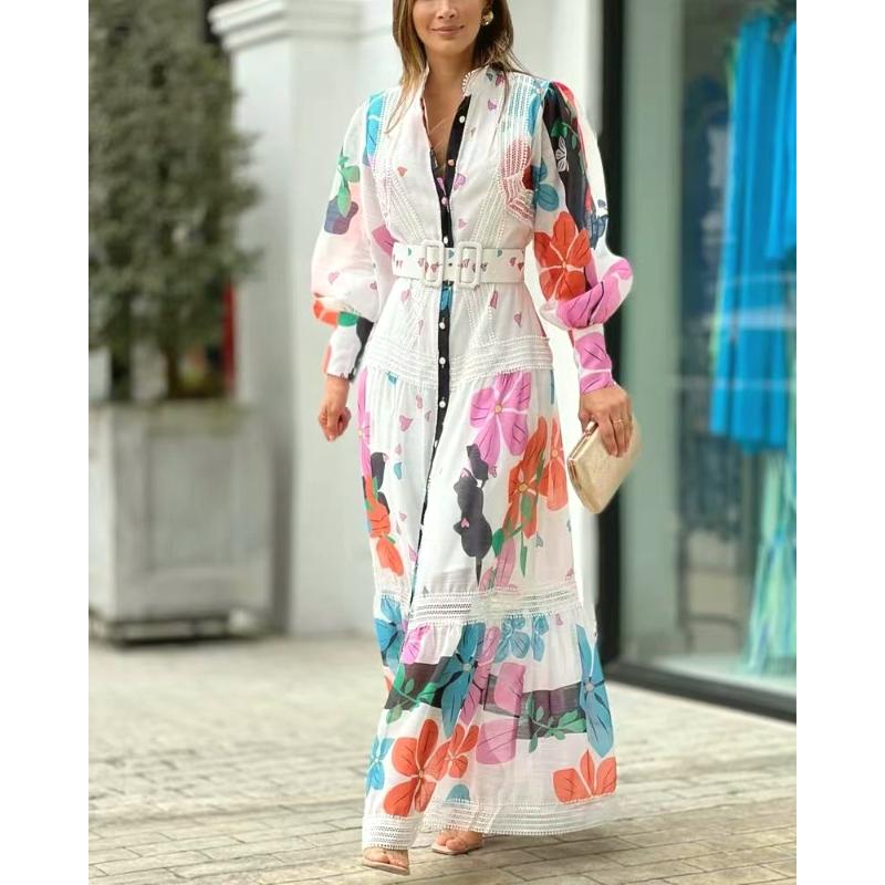 2023 Cross border Spring/Summer Lace Splice Dress