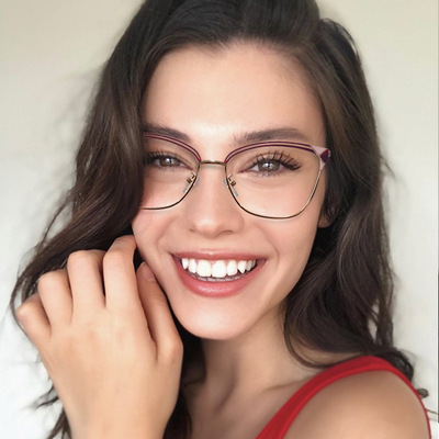 可配近视防蓝光镜女cate