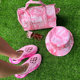 sandals women hat Beach Glasses slipper bag flat piece set