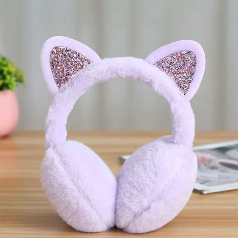 Lovely Women Girl Fur Winter Ear Warmer Earmuffs Cat Ear Muf