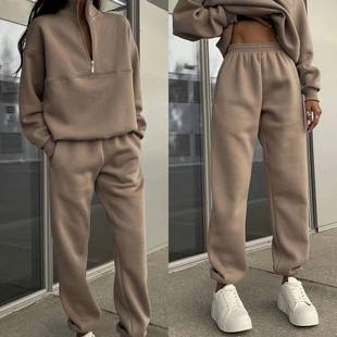 Casual suit set套装 piece two ladies loose 2024 sports Women