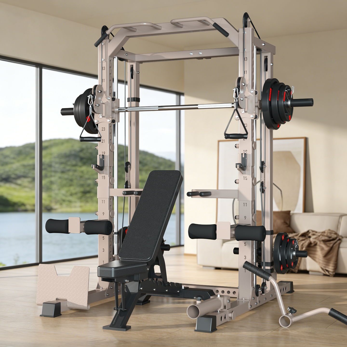 爱宸飞鸟史密斯综合训练器包安装