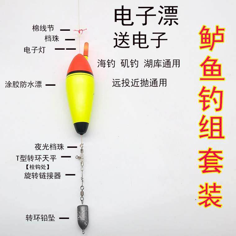 海钓路亚中通漂鲈鱼钓组船钓抛竿漂鲈线组电子夜光漂阿波矶钓滑漂