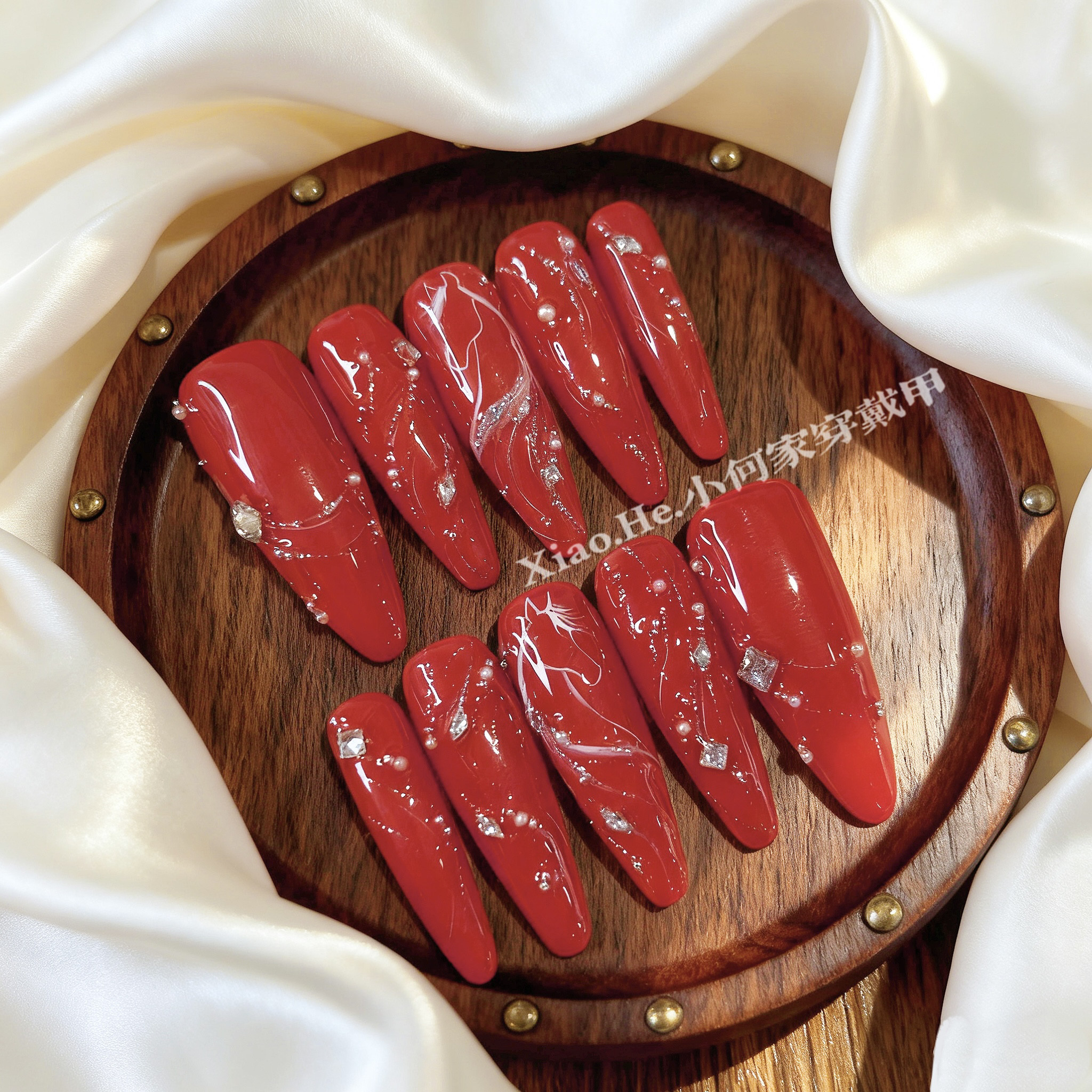 JH【 梦马生花】小何家纯手工穿戴甲·高级手绘美甲贴片,商务/设计服务,礼品定制,淘宝优惠券,粉丝福利购,淘宝优惠卷