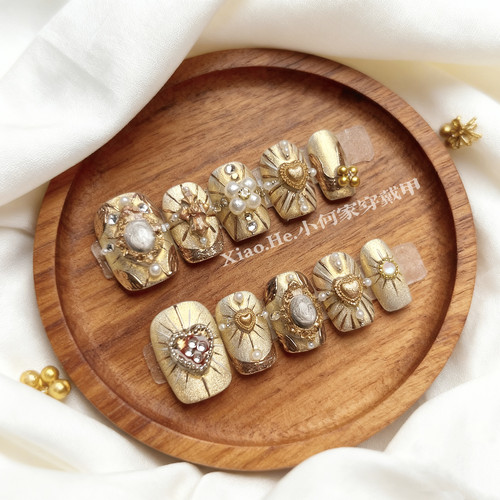 【 季与山 】小何家纯手工穿戴甲·高级手绘美甲贴片