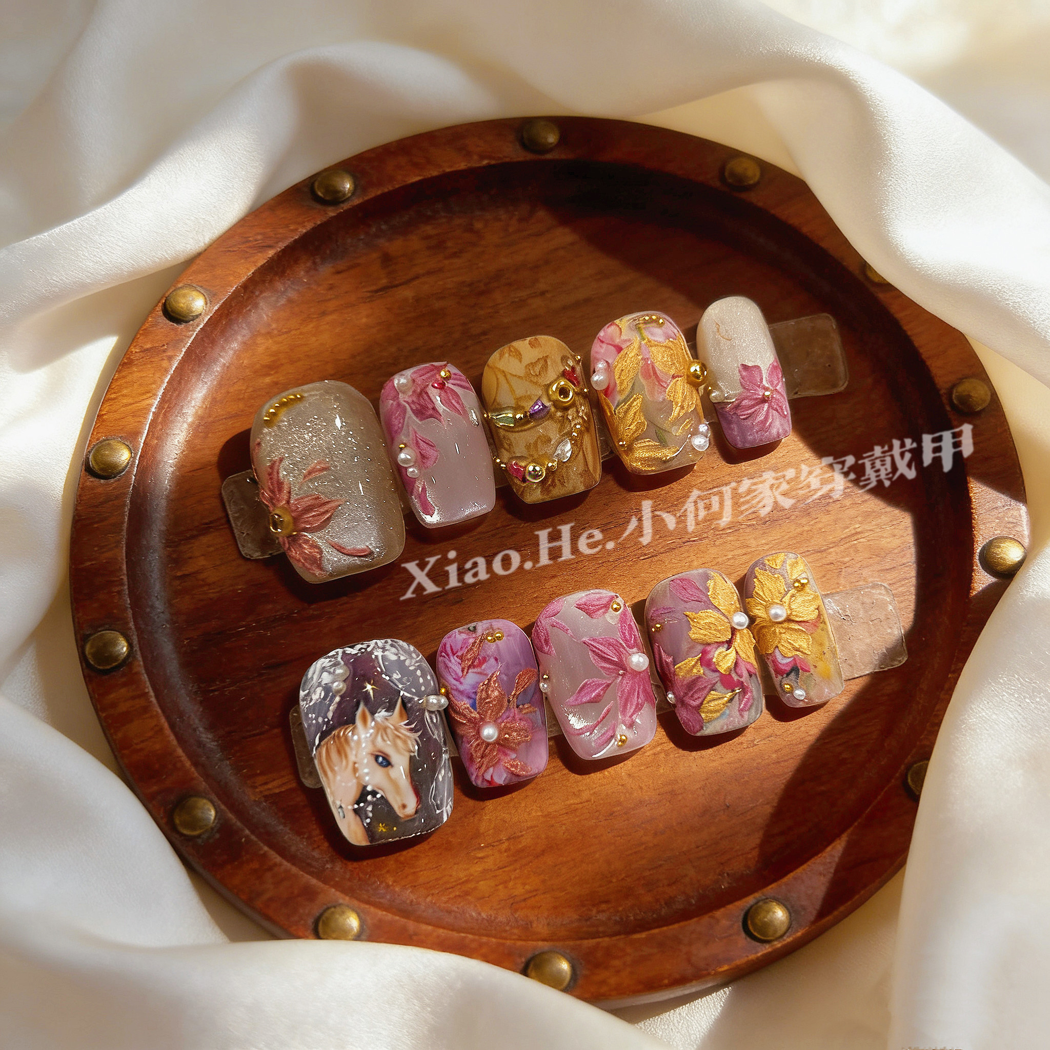 原创【 可可粉雾海】小何家纯手工穿戴甲·高级手绘美甲贴片,商务/设计服务,礼品定制,淘宝优惠券,粉丝福利购,淘宝优惠卷