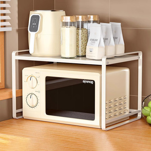 厨房微波炉置物架桌面分层架台面放烤箱支架收纳神器家用放置架子