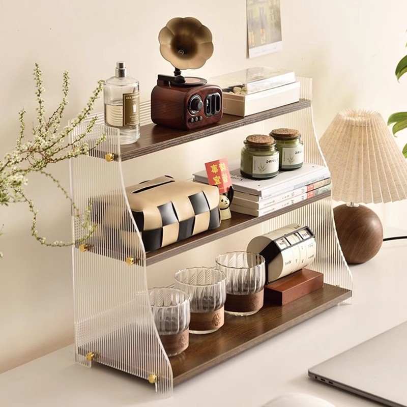 餐桌亚克力杯架水杯架子收纳置物架马克杯咖啡茶杯桌面多层放置架