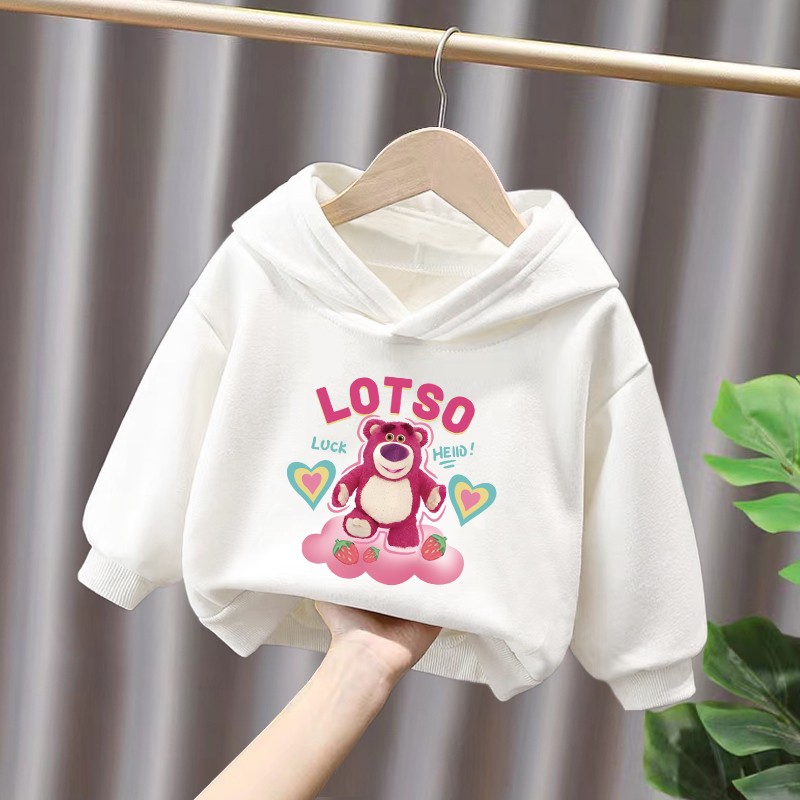 女童加绒保暖连帽卫衣纯棉