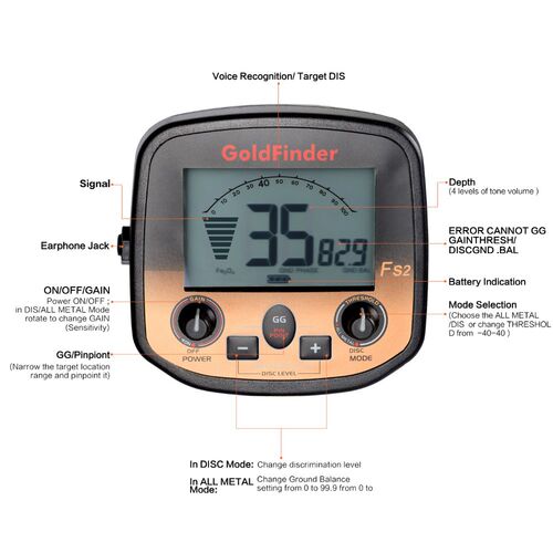 Handheld Metal Detector LCD Display Metal Locator Metal Find