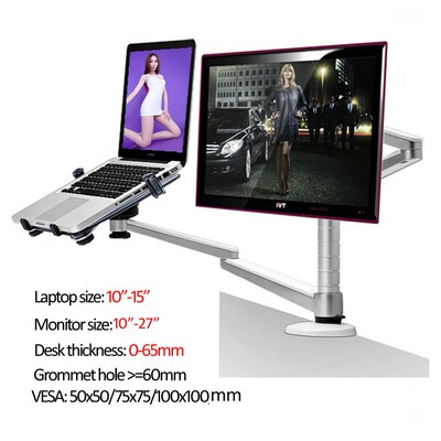 Aluminum OA-7X Multimedia monitor desktop mount LCD desk Hol