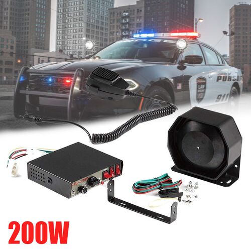 1pc  Horns 200W PA Black Metal Flat Speaker,12V Megaphone El