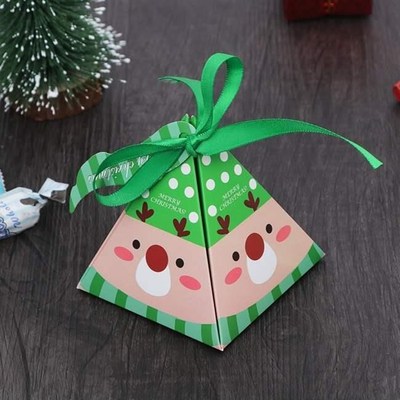 10pcs Christmas Packing Gift Paper Bags Candy Boxes for Kids