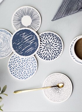 Household items, diatomaceous earth coasters, moisture absor