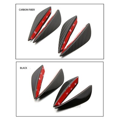 4PCS Car Front Bumper Lip Protector Rubber Rear Diffuser Car