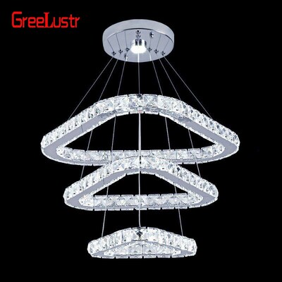 Modern Led Crystal Chandelier Hanging Lighting Crystal Lust