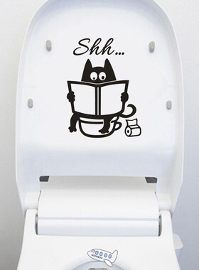 Creative Funny shh... Toilet wall sticker for bathroom door
