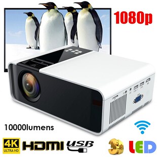1080P LED Smart Projector 4K WiFi Bluetooth Home Theater 720