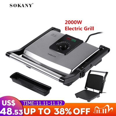 SOKANY 2000W Electric Grill BBQ Grill Oven Home Appliances S