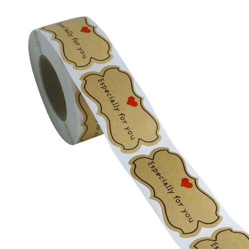 50-250pcs kraft paper stickers Especially for You seal label