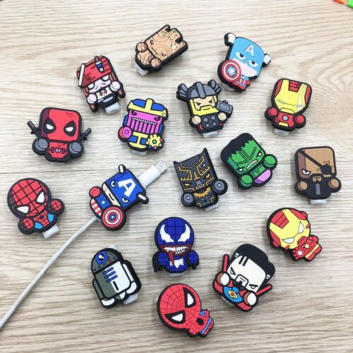 100pcs Marvel USB Cable Protector Management Data Line Organ