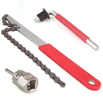 Bike Cassette Removal Tool with Chain whip and Auxiliary Wre