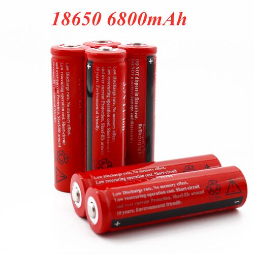 18650 battery 3.7V 6800mAh rechargeable liion battery for Le