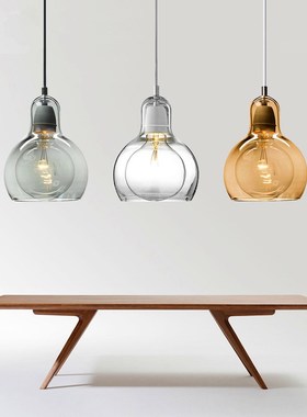 Modern Glass Pendant Light Nordic Bulb Pendant Lamp LED ligh