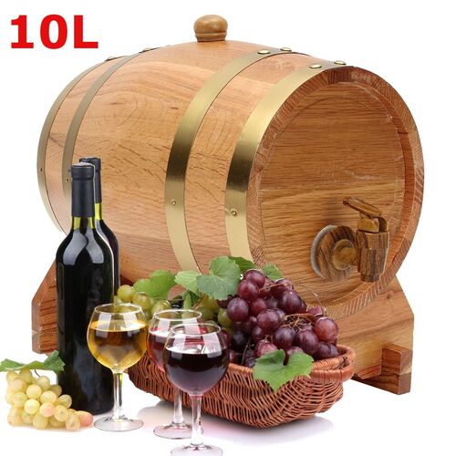 10L beer brewing keg Vintage Wood Oak Timber Wine Barrel for